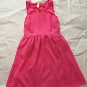 Francesca’s Pink Dress with Scalloped Back- Size L